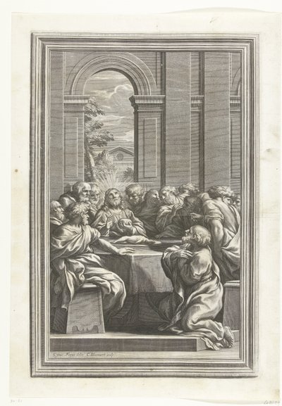 Viimeinen ehtoollinen tekijältä Cornelis Bloemaert (II)