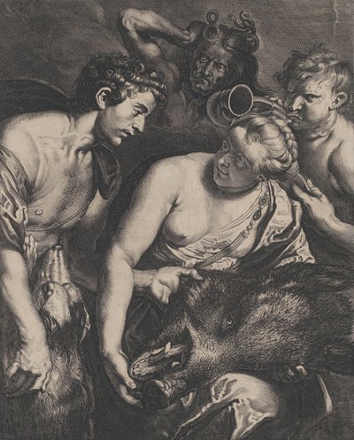 Atalanta ja Meleager, 1618-84. tekijältä Cornelis Bloemaert