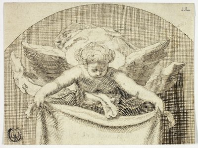 Putto Holding Sudarium tekijältä Cornelis Bloemaert
