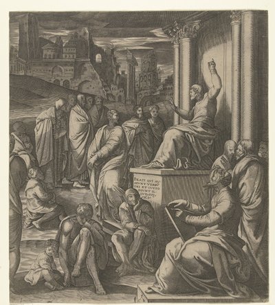 Kristus saarnaa ihmisille tekijältä Cornelis Bos (possibly)