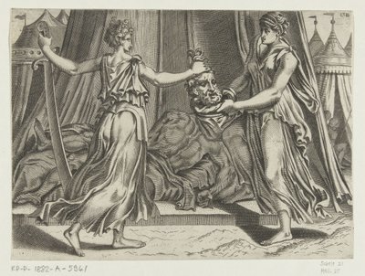 Judith Holofernesin pään kanssa tekijältä Cornelis Bos