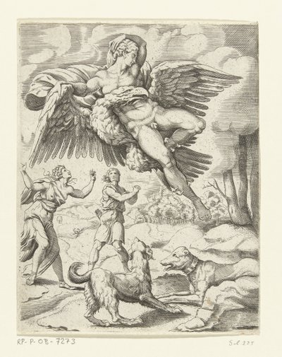 Jupiter ja Ganymedes Jupiterin rakkausseikkailut (sarjan nimi) tekijältä Cornelis Bos