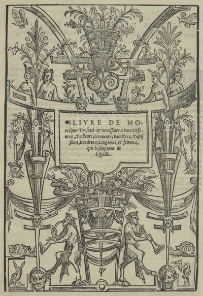 Livre de Moresques, otsikkosivu recto, 1546. tekijältä Cornelis Bos