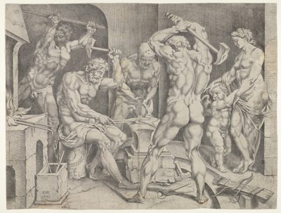 Vulcanin takomo, 1546. tekijältä Cornelis Bos