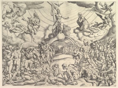 Viimeinen tuomio, n. 1548-50. tekijältä Cornelis Bos