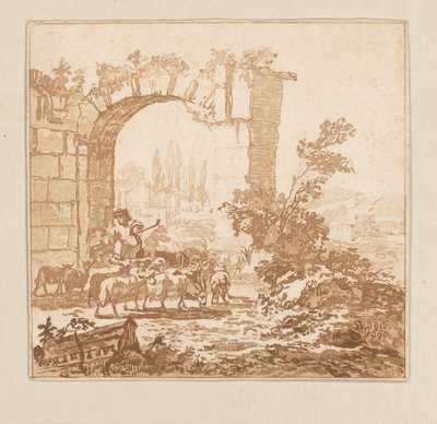 Vuohilauma portilla tekijältä Cornelis Brouwer