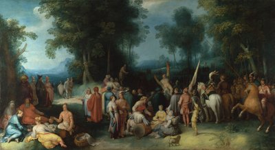 Pyhän Johannes Kastajan saarna, 1602 tekijältä Cornelis Cornelisz. Haarlem van