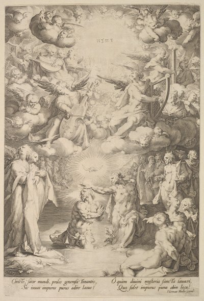 Kristuksen kaste, n. 1600 tekijältä Cornelis Cornelisz van Haarlem
