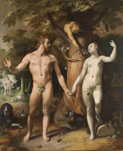 Ihmisen lankeemus tekijältä Cornelis Cornelisz. van Haarlem