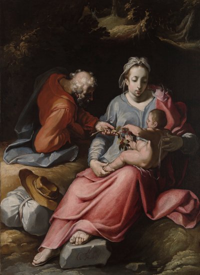 Pyhä perhe tekijältä Cornelis Cornelisz. van Haarlem
