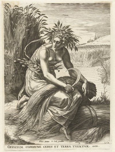 Ceres Goddess and Nymphs (sarjan nimi) tekijältä Cornelis Cort