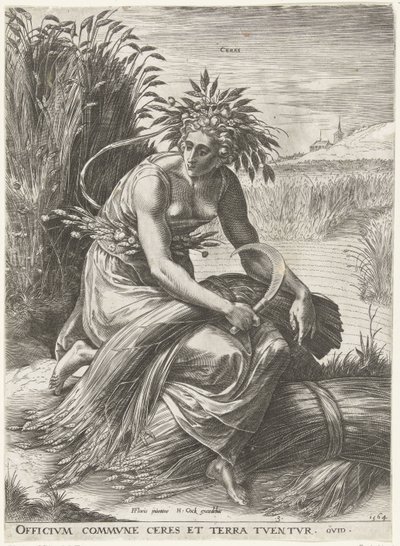 Ceres Goddess and Nymphs (sarjan nimi) tekijältä Cornelis Cort