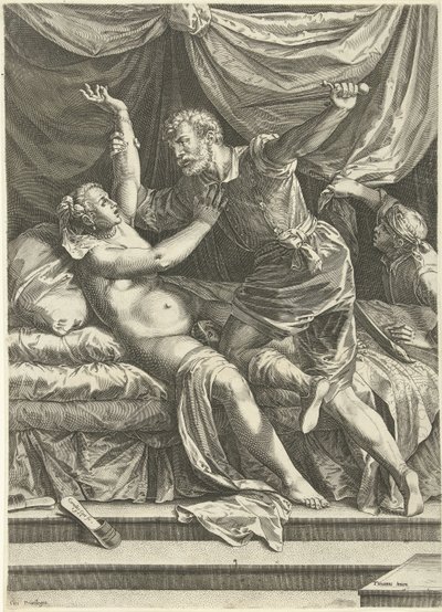 Lucretia ja Sextus tekijältä Cornelis Cort