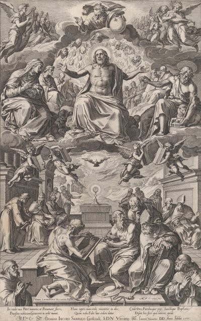 Kirkkoisien kiista pyhästä sakramentista, 1575. tekijältä Cornelis Cort