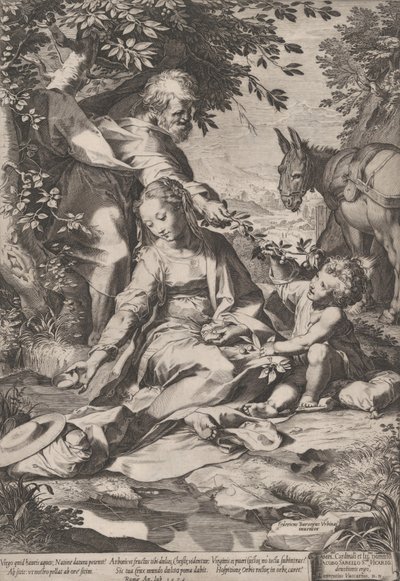 Loput Egyptistä paluumatkalla, 1575. tekijältä Cornelis Cort