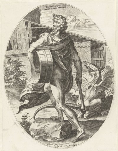 triptolemos Gods of Agriculture (sarjan nimi) tekijältä Cornelis Cort