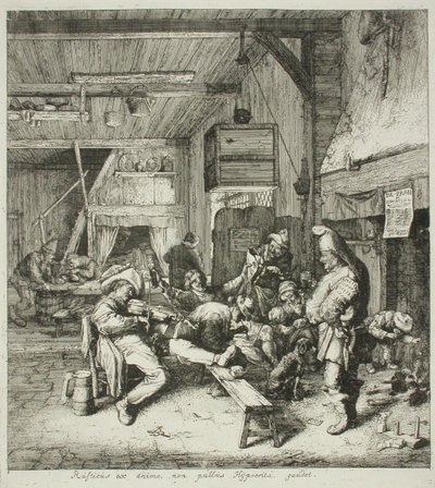 Viulunsoittaja tavernassa tekijältä Cornelis Dusart