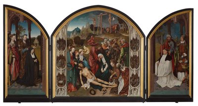 Triptyykki, jossa on Kristuksen itkuvirsi tekijältä Cornelis Engebrechtsz.