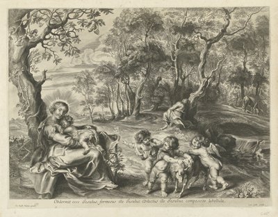 Lepää lennolla Egyptiin tekijältä Cornelis Galle (I) (possibly)