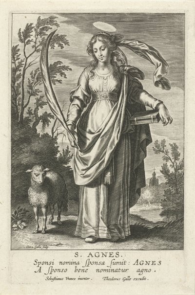 H. Agnes Mirror of the Illustrious Virgins (sarjan nimi) tekijältä Cornelis Galle (I)