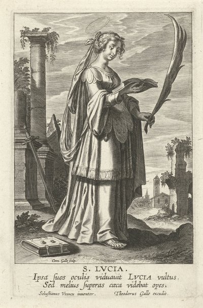 H. Lucy Mirror of the Illustrious Virgins (sarjan nimi) tekijältä Cornelis Galle (I)