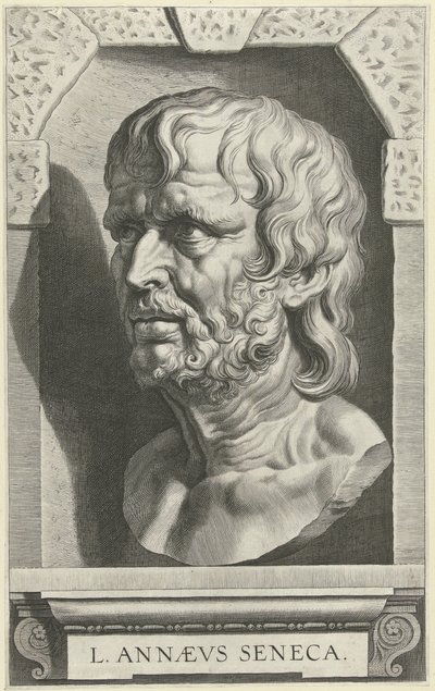 Portretbuste van Seneca tekijältä Cornelis Galle (I)