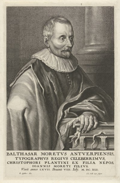 Balthasar Moretuksen muotokuva tekijältä Cornelis Galle (II)