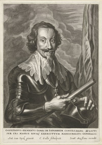 Pappenheimin kreivin Gottfried Heinrichin muotokuva tekijältä Cornelis Galle (II)