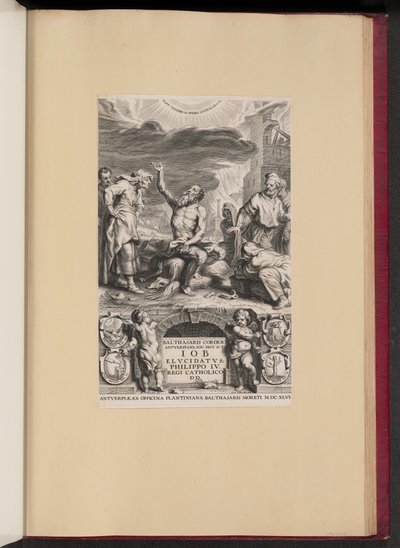 Otsikko sivulle Balthasar Cordier, Iob Elvcidatvs tekijältä Cornelis Galle II after Abraham van Diepenbeeck