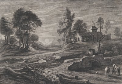 Maisema vetokaivolla, 1638-60. tekijältä Cornelis Galle I