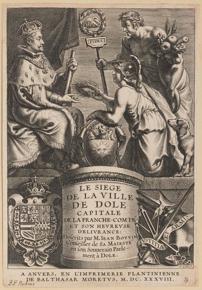 Jean Boyvinin nimilehti, Dolen kaupungin piiritys tekijältä Cornelis Galle I after Erasmus Quellinus II after Sir Peter Paul Rubens