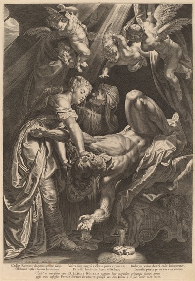 Judith mestaa Holofernesin pään tekijältä Cornelis Galle I after Sir Peter Paul Rubens