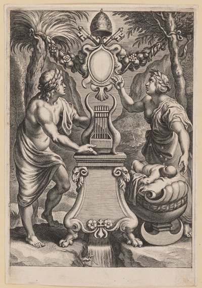 Otsikkosivu M.C. Sarbievsky, Lyricum Book IV tekijältä Cornelis Galle I after Sir Peter Paul Rubens