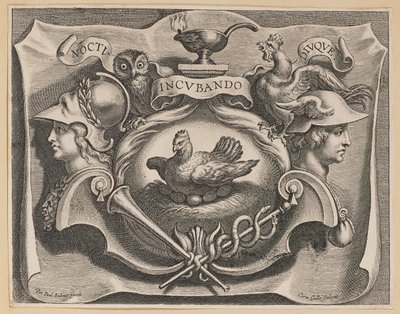 Vinjetti Martinus Bonacinan otsikkosivulle, Opera Omnia tekijältä Cornelis Galle I after Sir Peter Paul Rubens