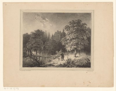 Metsästäjä metsässä tekijältä Cornelis Gerrit Verburgh