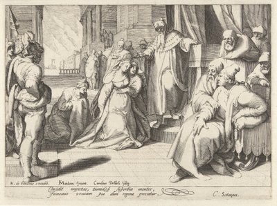 Ester ennen Ahasverusta tekijältä Cornelis Jacobsz. Drebbel