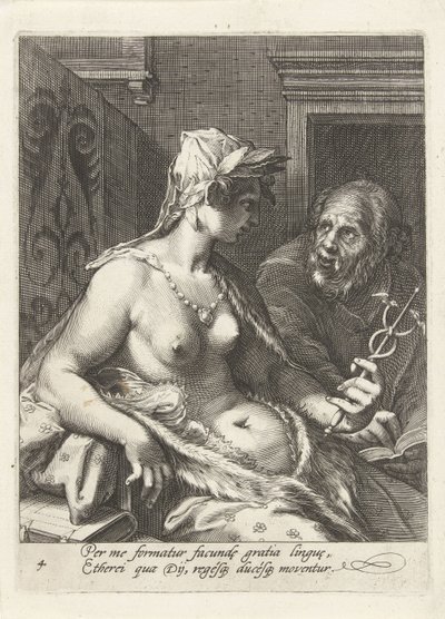 Retoriikkaa The Seven Liberal Arts (sarjan nimi) tekijältä Cornelis Jacobsz. Drebbel