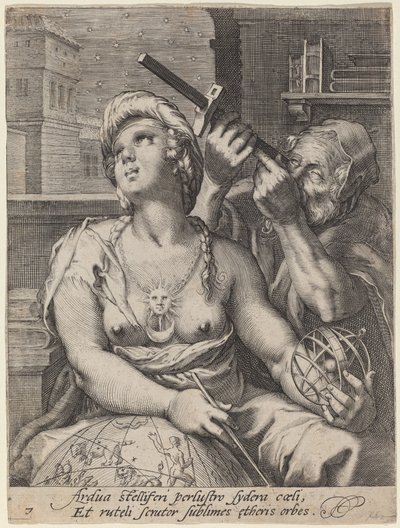 Tähtitiede tekijältä Cornelis Jacobsz Drebbel, after Hendrik Goltzius