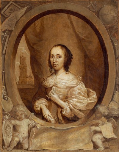 Anna Maria van Schurman tekijältä Cornelis Jonson van Ceulen