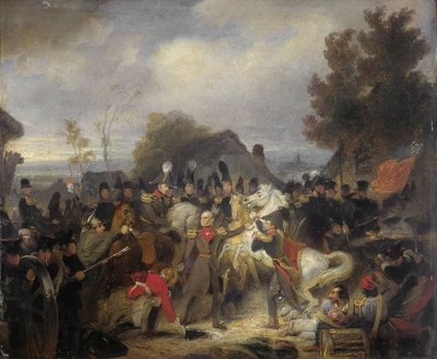Orangen prinssi vaihtoi haavoittunutta hevostaan Boutersemin kihlauksen aikana tekijältä Cornelis Kruseman