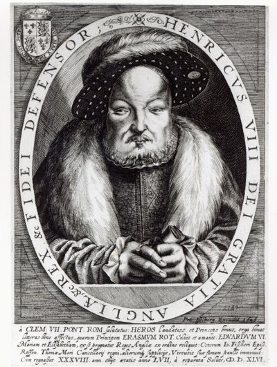 Henrik VIII:n muotokuva, kaivertanut Peter Isselburg, 1646 tekijältä Cornelis Massys