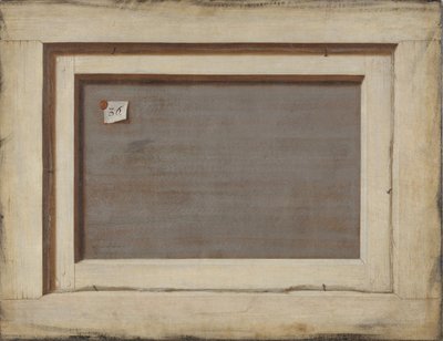 Trompe loeil. Kehystetyn maalauksen kääntöpuoli, 1668-1672 tekijältä Cornelis Norbertus Gijsbrechts