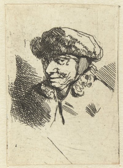 Vanha nainen turkishattu tekijältä Cornelis Pietersz. Bega