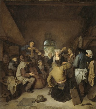 Talonpojat tekevät musiikkia ja tanssivat tekijältä Cornelis Pietersz. Bega