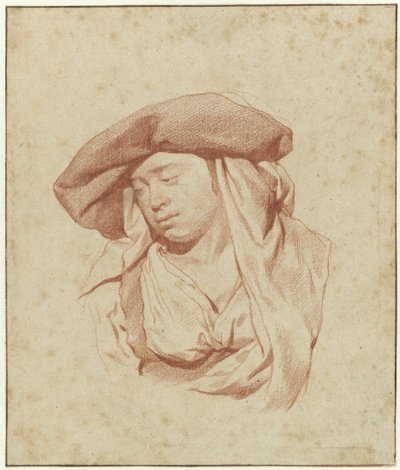 Tutkimus naisesta, rinnan pituus, hieman vasemmalle päin ja alaspäin tekijältä Cornelis Pietersz. Bega