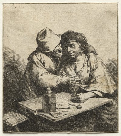 Rakkauspari, 1600-luvun puoliväli. tekijältä Cornelis Pietersz Bega