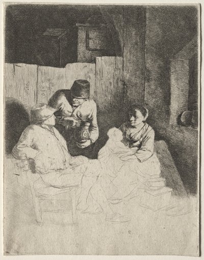 Majatalossa istuva äiti, 1600-luvun puoliväli. tekijältä Cornelis Pietersz Bega