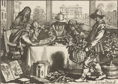 kasvitieteilijä tekijältä Cornelis Ploos van Amstel (signed by artist)