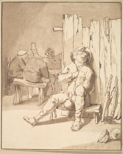 Humalainen maanviljelijä majatalossa, 1775. tekijältä Cornelis Ploos van Amstel