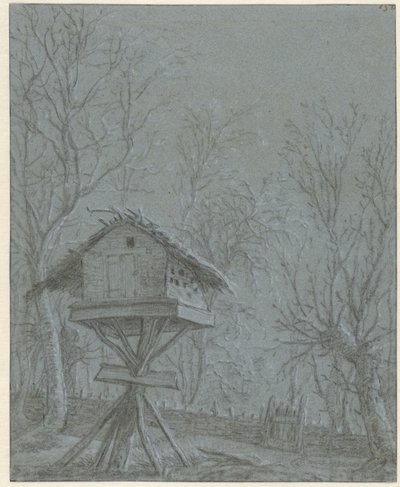 Kyyhkynen puiden välissä tekijältä Cornelis Saftleven (possibly)